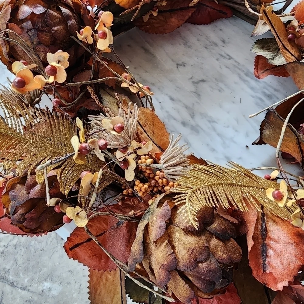 Fall Harvest abundant artichoke wreath 20